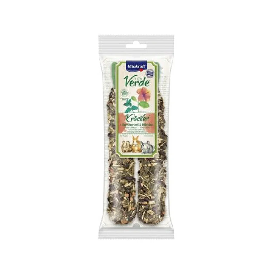 Sophisticated Vitakraft Kracker Stick Small Animal Treat Hibiscus Nettle x2 40g Refined