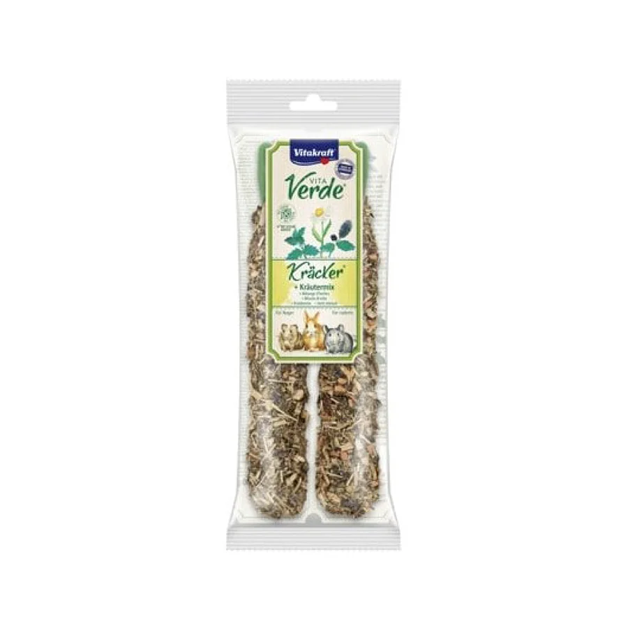 Secure Vitakraft Kracker Stick Small Animal Treat Herbal x2 40g Outstanding