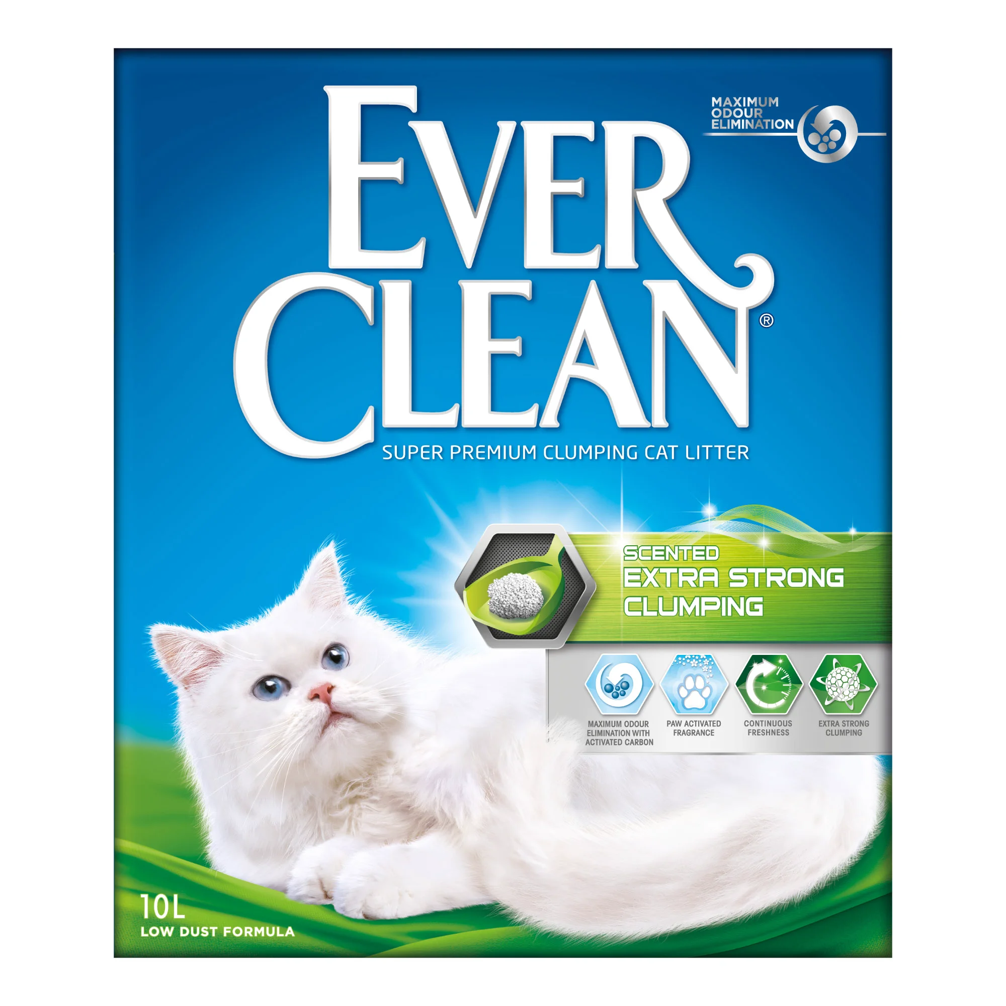 Enhanced Ever Clean Extra Strong Clumping Cat Litter Scented 10L Reusable