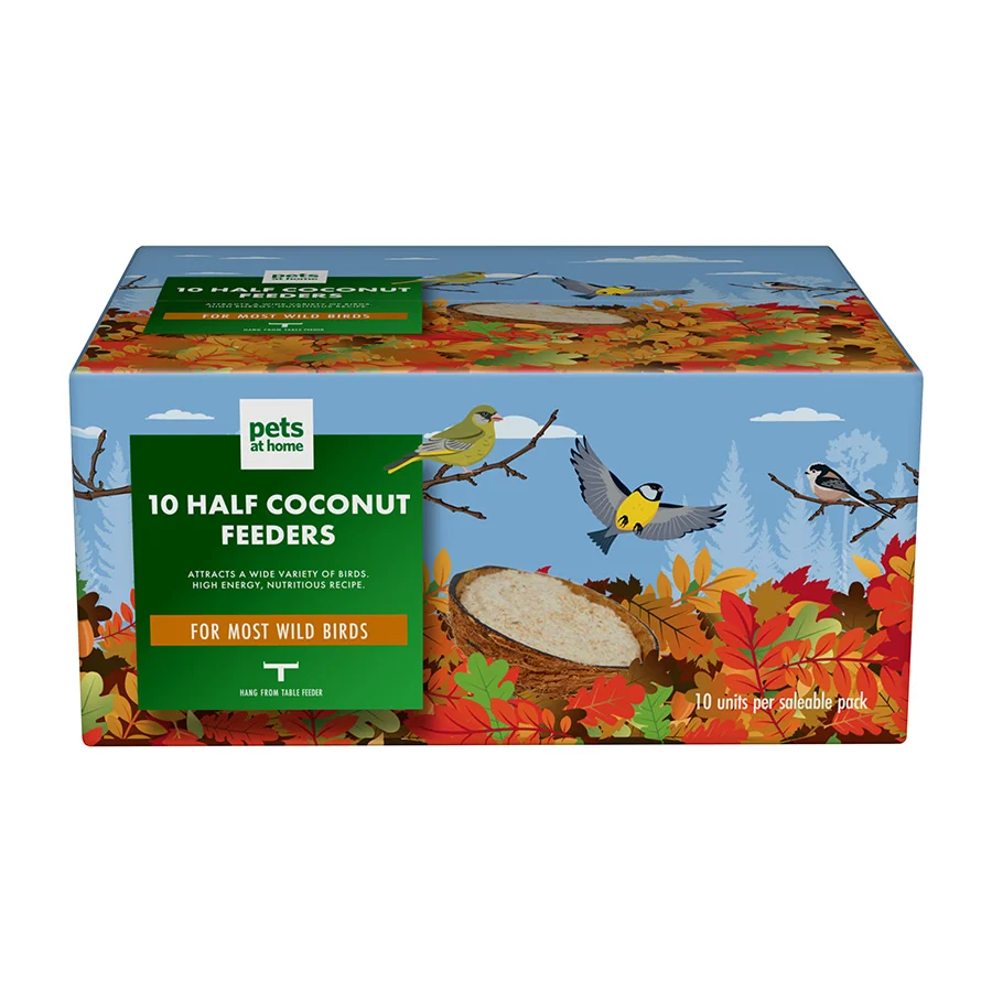 Reusable Pets at Home Wild Bird Half Coconut Feeder 10 Pack Premium