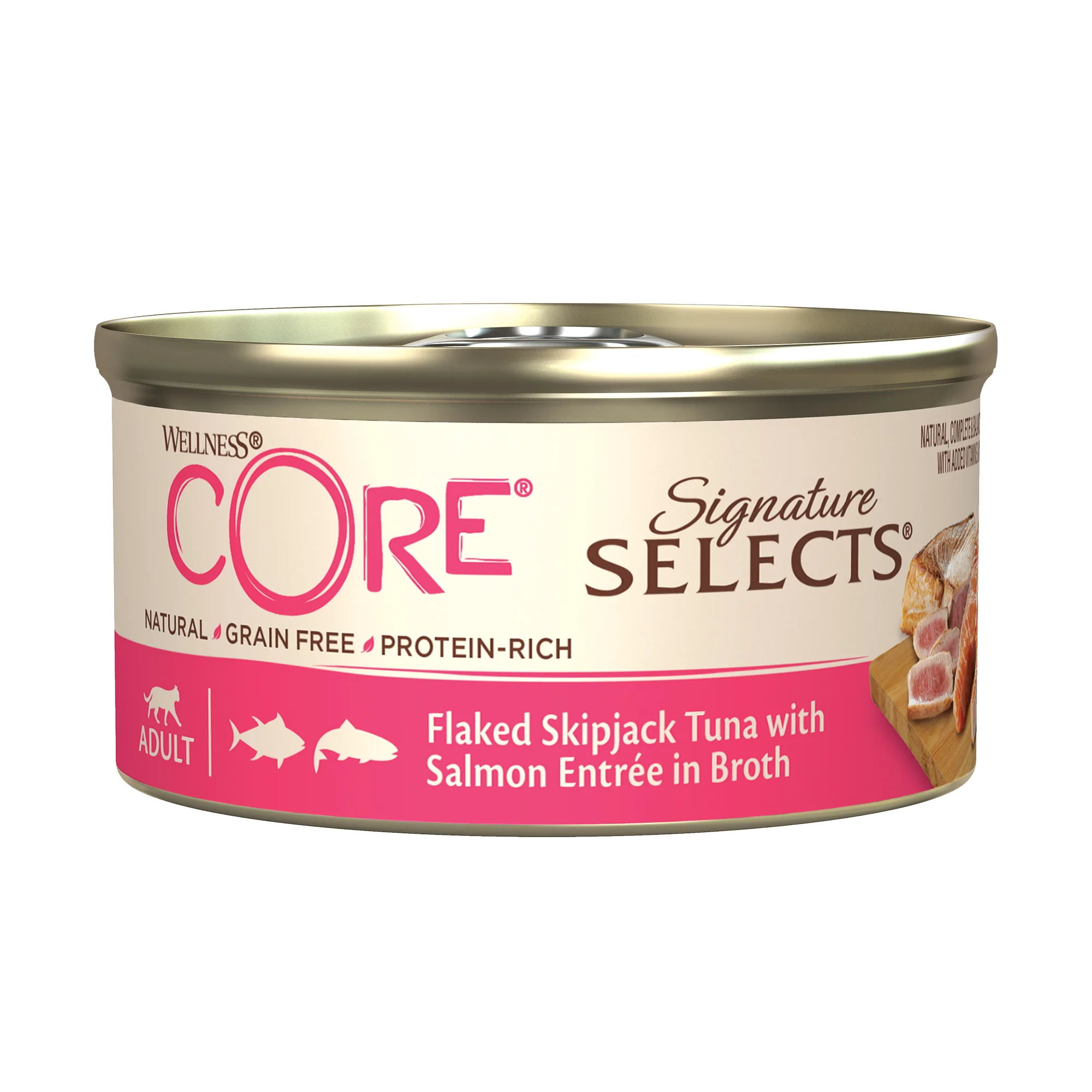 Fine Crafted Wellness Core Signature Selects Adult Wet Cat Food Tuna with Salmon 79g High-Performance