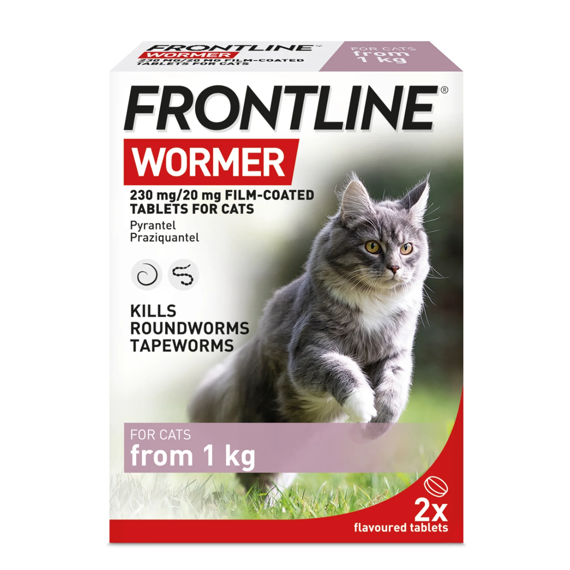 Breathable Frontline Wormer Tablets For Cats 2 Pack Genuine