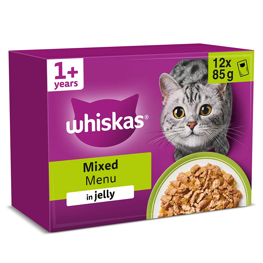 Fine Crafted Whiskas 1 Adult Wet Cat Food Mixed Menu In Jelly 12x85g Stylish