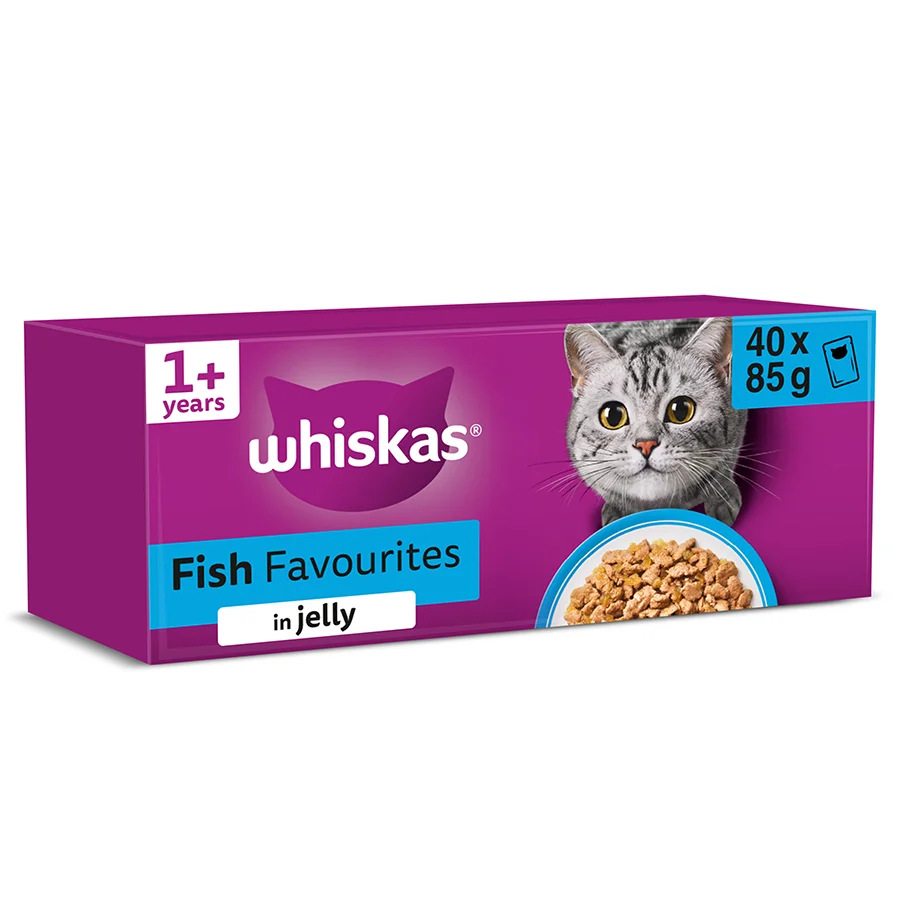 Effective Whiskas 1 Adult Wet Cat Food Fish In Jelly 40x85g Fast