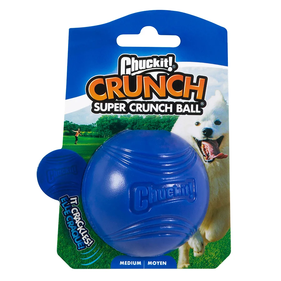 Smooth ChuckIt Crunch Ball Dog Toy Medium Official