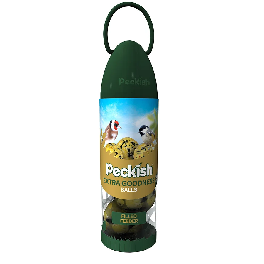 Solid Peckish Extra Goodness Fat Ball Filled Wild Bird Feeder 210g Stylish