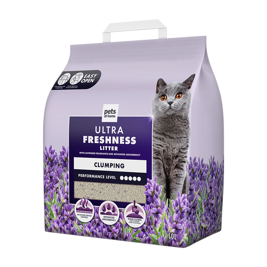 Detailed Pets at Home Ultra Freshness Clumping Cat Litter 10L Clean