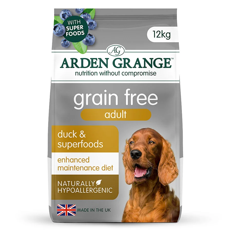 Elite Arden Grange Grain Adult Dry Dog Food Duck With Superfoods 12kg Superior