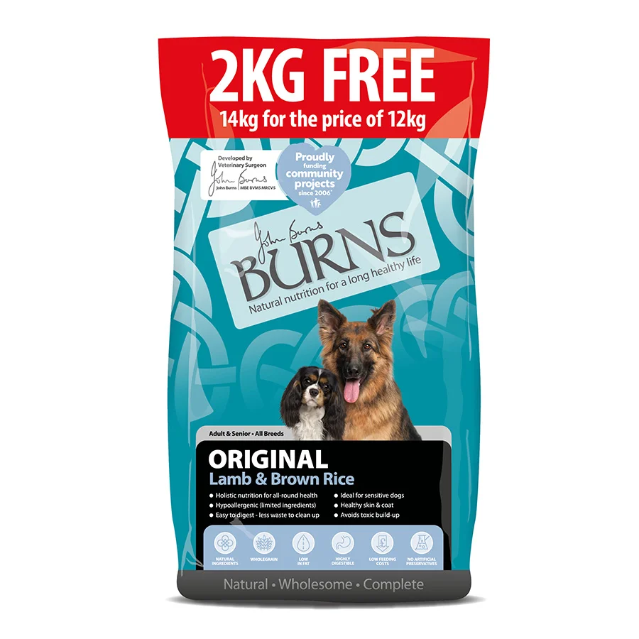 Specialty Burns 12 Dry Dog Food Lamb Brown Rice 12kg Reliable
