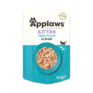 Soft Applaws Natural Wet Kitten Food Tuna Fillet in Broth 50g Exclusive