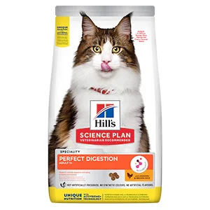 High-Performance Hill x27 s Science Plan Digestion Dry Adult Cat Food Chicken Brown Rice 3kg Safe