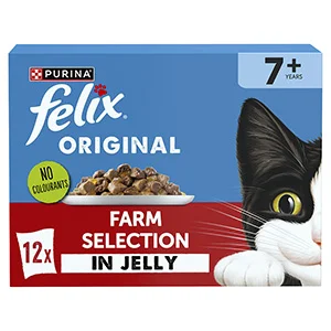 Safe Felix Farm Selection in Jelly Wet Senior 7 Cat Food 12 x 85g Elite