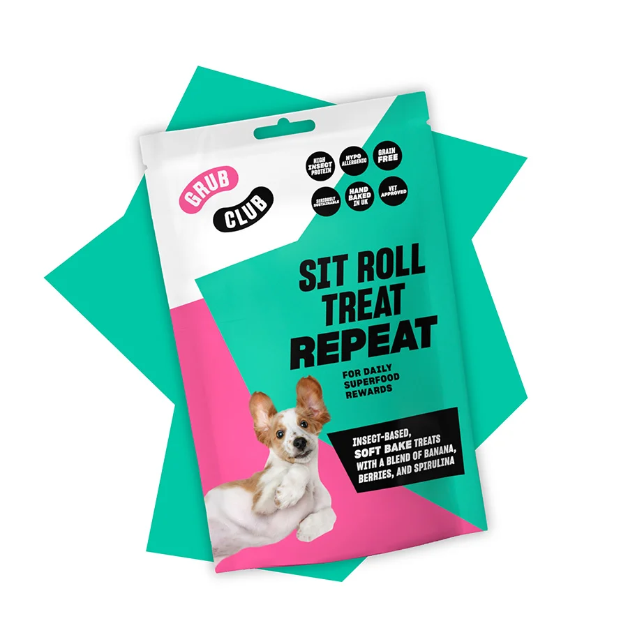 Clean Grub Club Sit Roll Repeat Insect-Based Dog Treats with Superfoods 100g Fast
