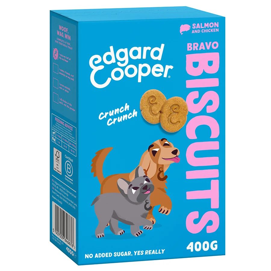 High-Performance Edgard Cooper Dog Treat Biscuits Salmon 400g Artisan