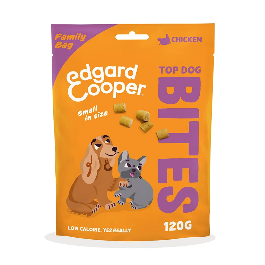 Premium Edgard Cooper Dog Treat Small Bites Chicken Family Pack 120g Verified