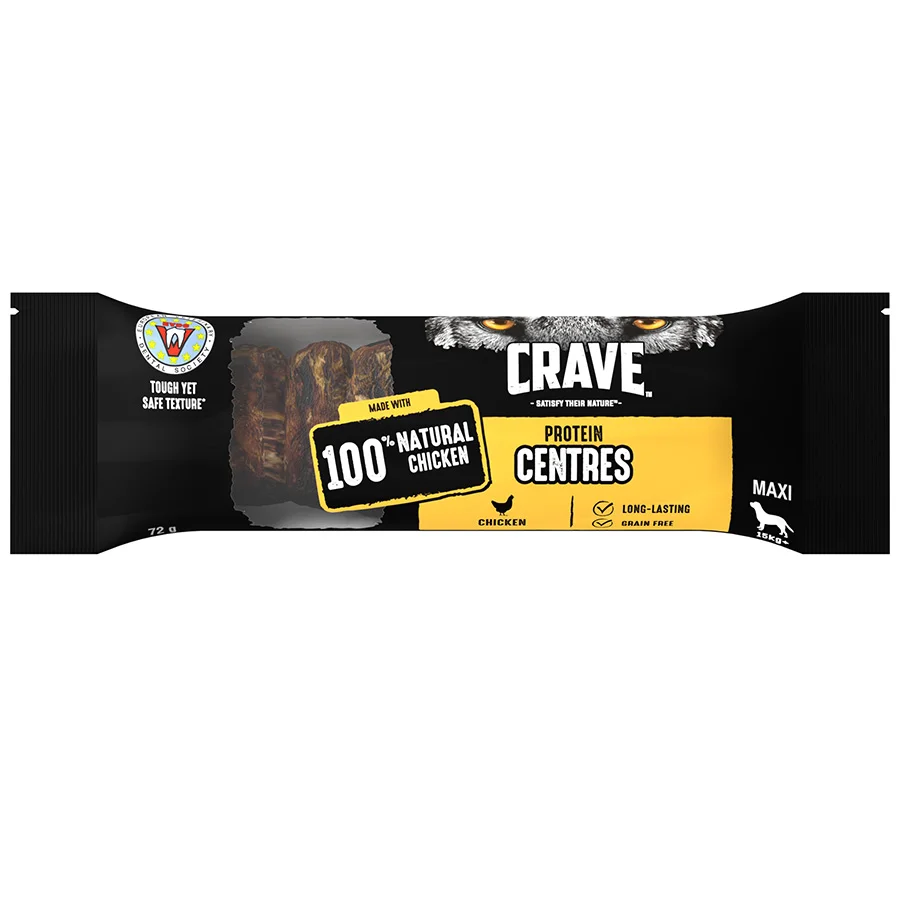 Excellent Crave Protein Centres Maxi Dog Treats 72g Elegant