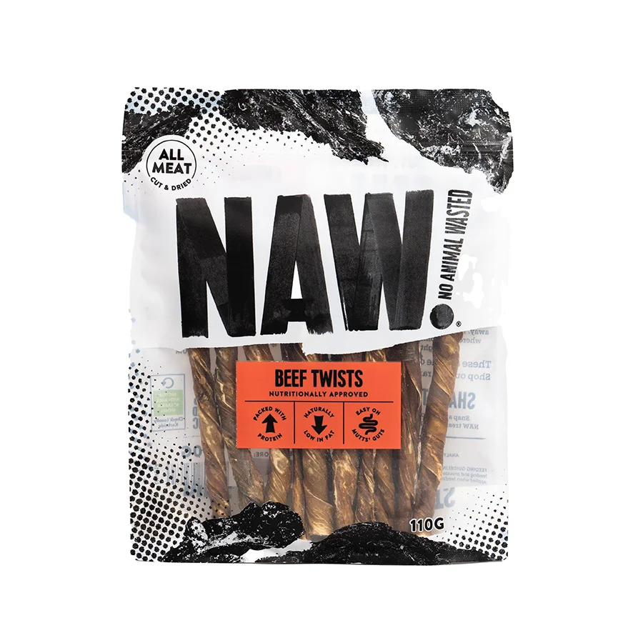Healthy NAW Beef Bladder Twists Dog Treats 110g Effective