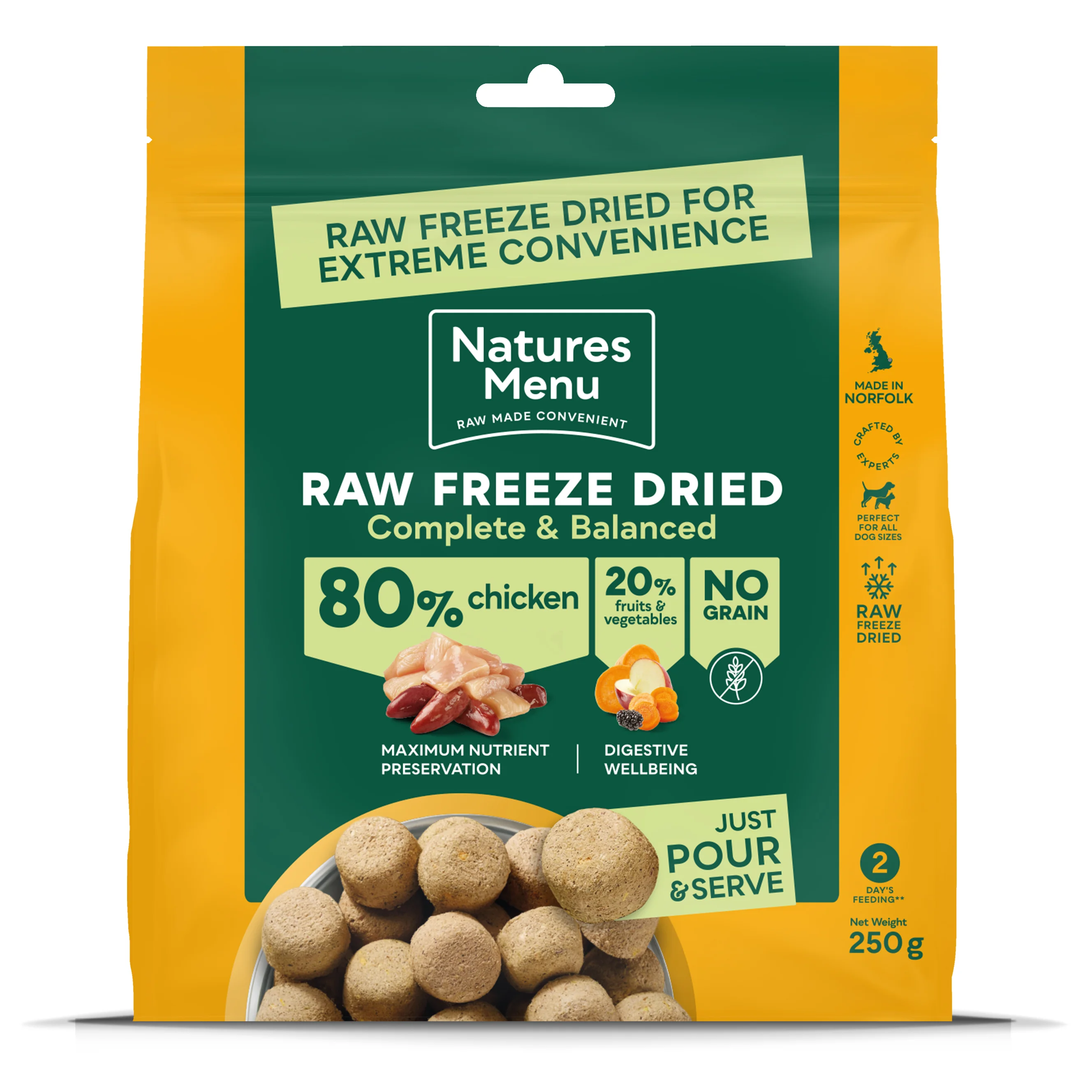 Sophisticated Natures Menu Raw ze Dried Adult Dog Food Chicken Soft