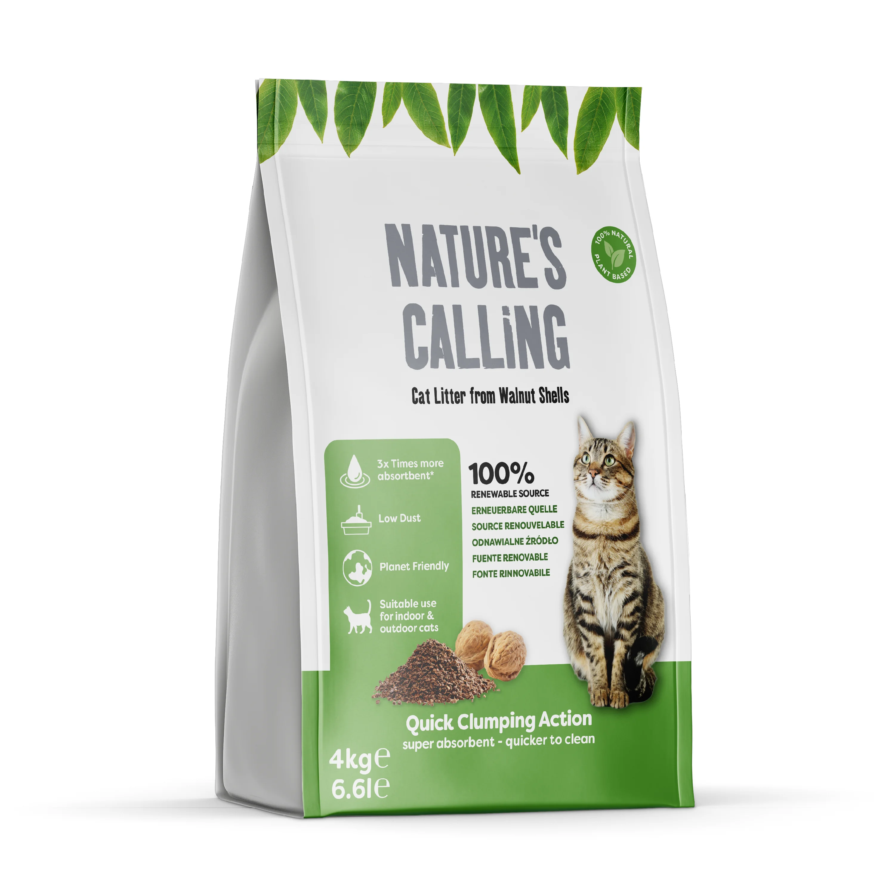 Professional Nature x27 s Calling Walnut Shell Clumping Cat Litter 4kg High-Performance