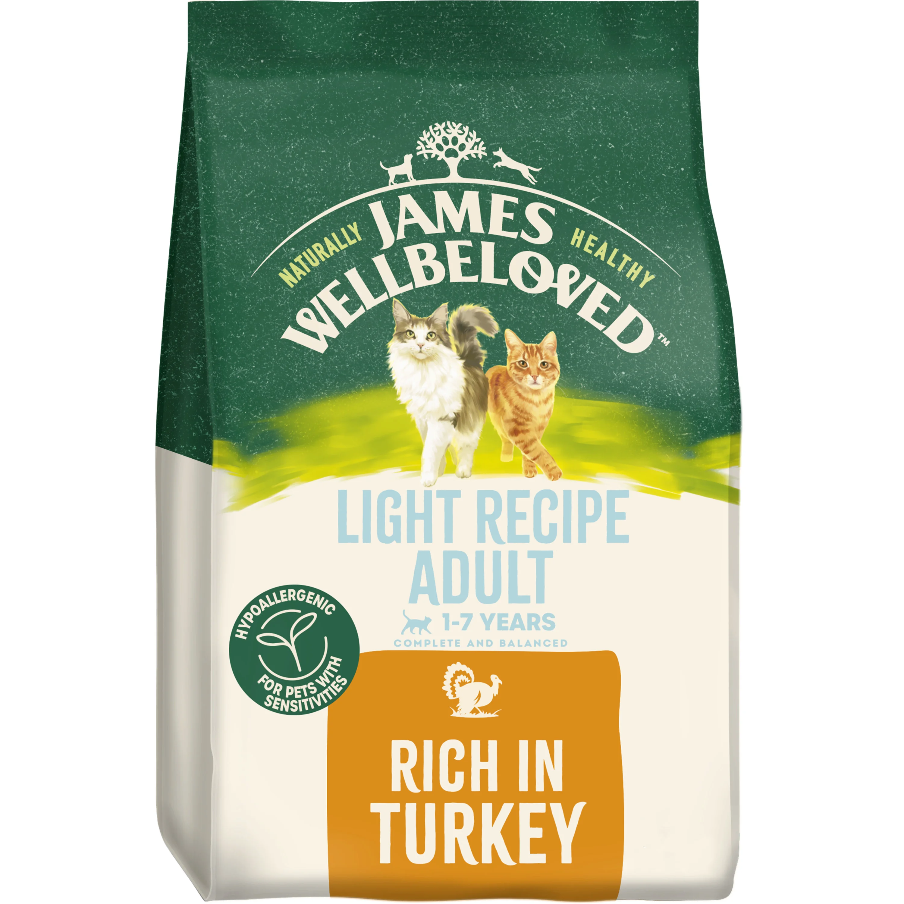 Comfortable James Wellbeloved Light Adult Dry Cat Food Turkey Artisan