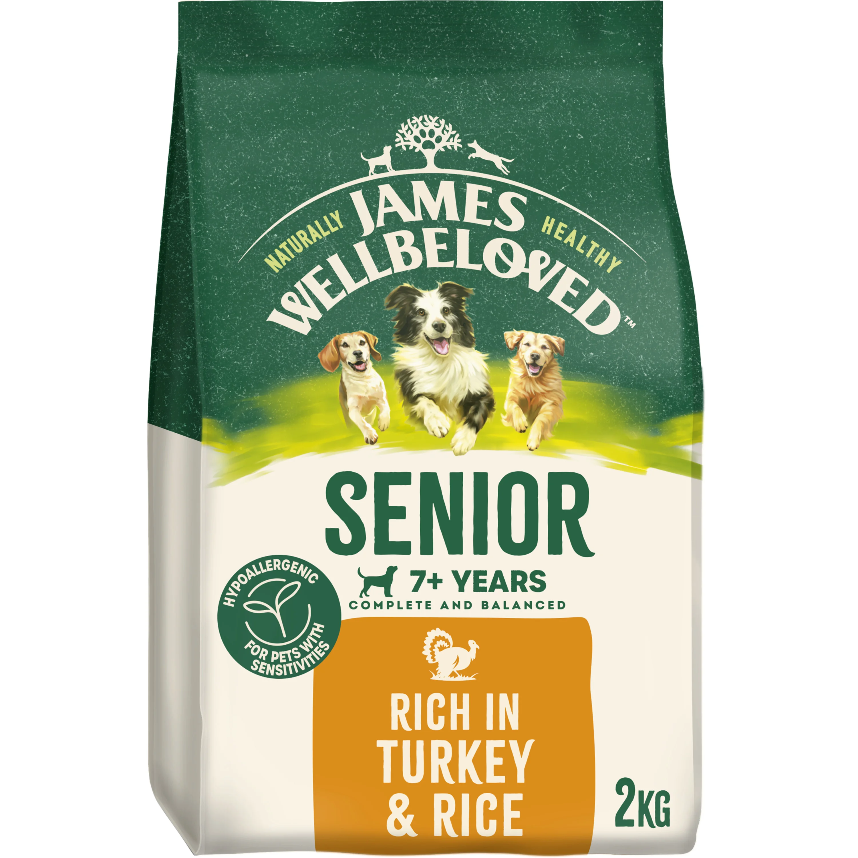 Outstanding James Wellbeloved Senior Dry Dog Food Turkey Rice 2kg Official